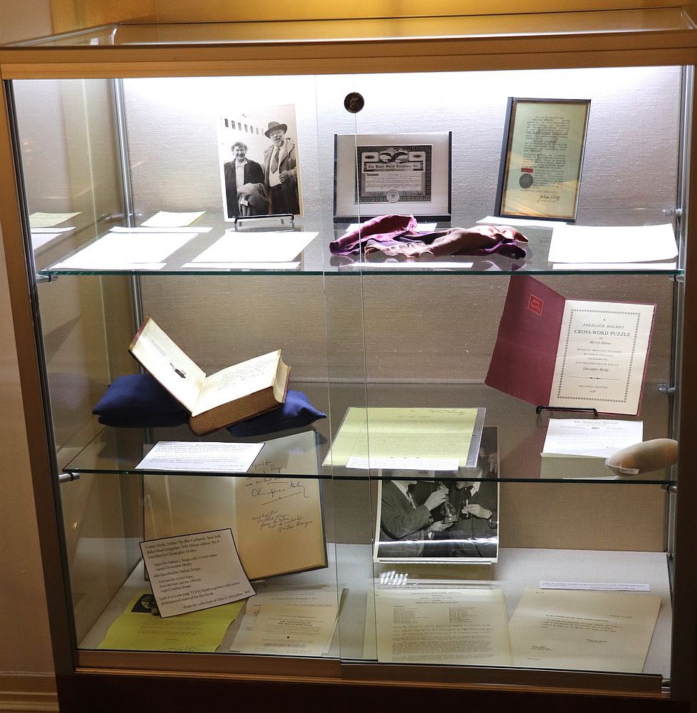 BSI History Display Case in Yale Club Library January 2024